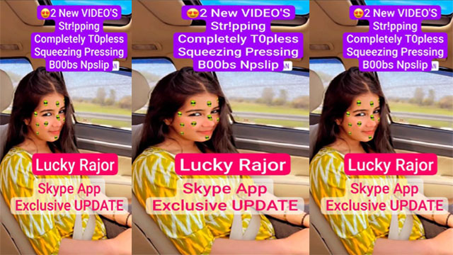 Lucky Rajor Skype App Exclusive Update – Str!pping Completely Topless, Squeezing Pressing Boobs Npslip