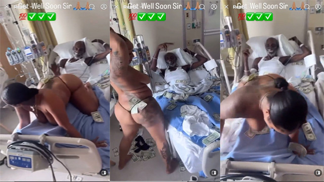 Surprise His Bed Ridden Uncle with a Stripper to His Day