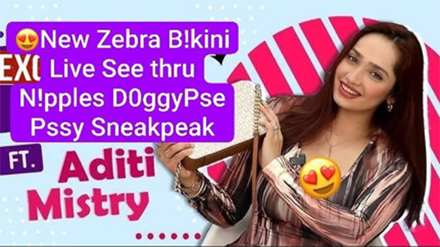 Aditi Mistry Most Requested New Zebra Bikini Live