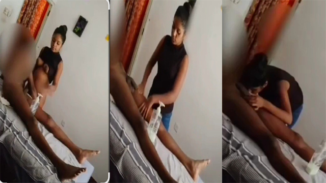 Beutiful Girl Doing Massage To Client