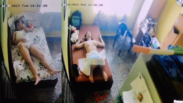 Home Alone Girl Nude Having Fun  At Room