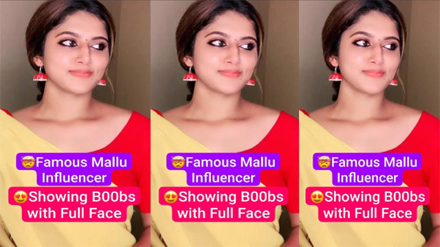 Famous Mallu Influencer Most Demanded – Premium Trending Showing – Boobs with Full Face Video