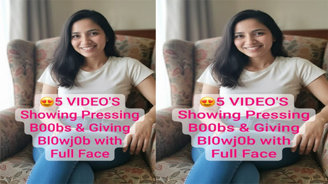 Desi GF Viral Showing Pressing – Boobs & Giving Amazing Blowjob – with Full Face Video
