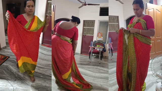 New Tamil Mom Dress Change Infront By son Secretly Recorded it Video Watch