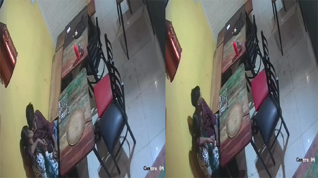 College Lovers Kissing And – Romance In Restaurant Viral Free Video